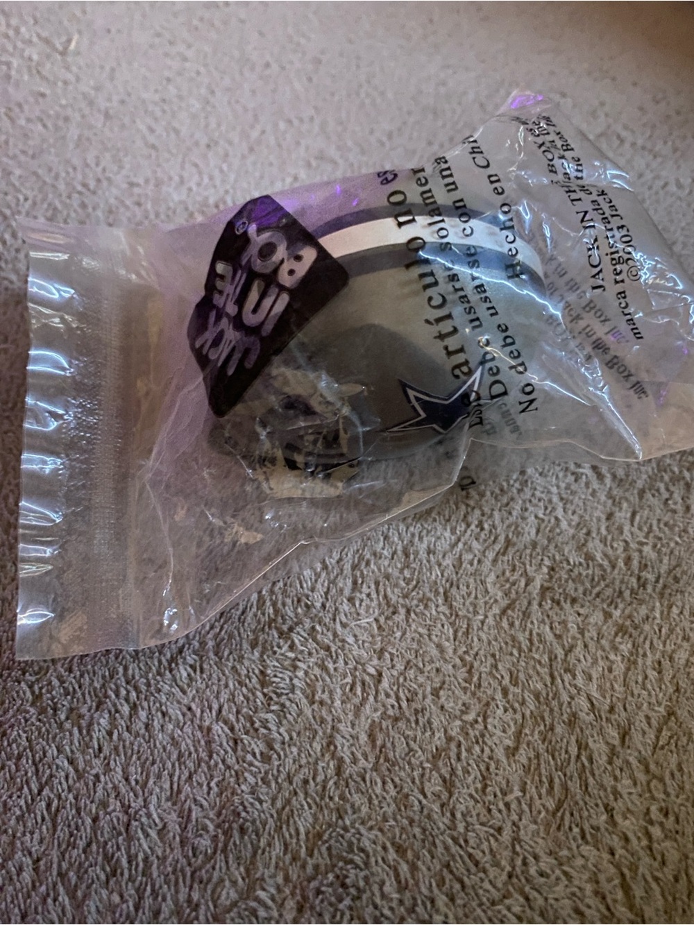Dallas Cowboys Silver/Black Jack in the Box Antena Ball